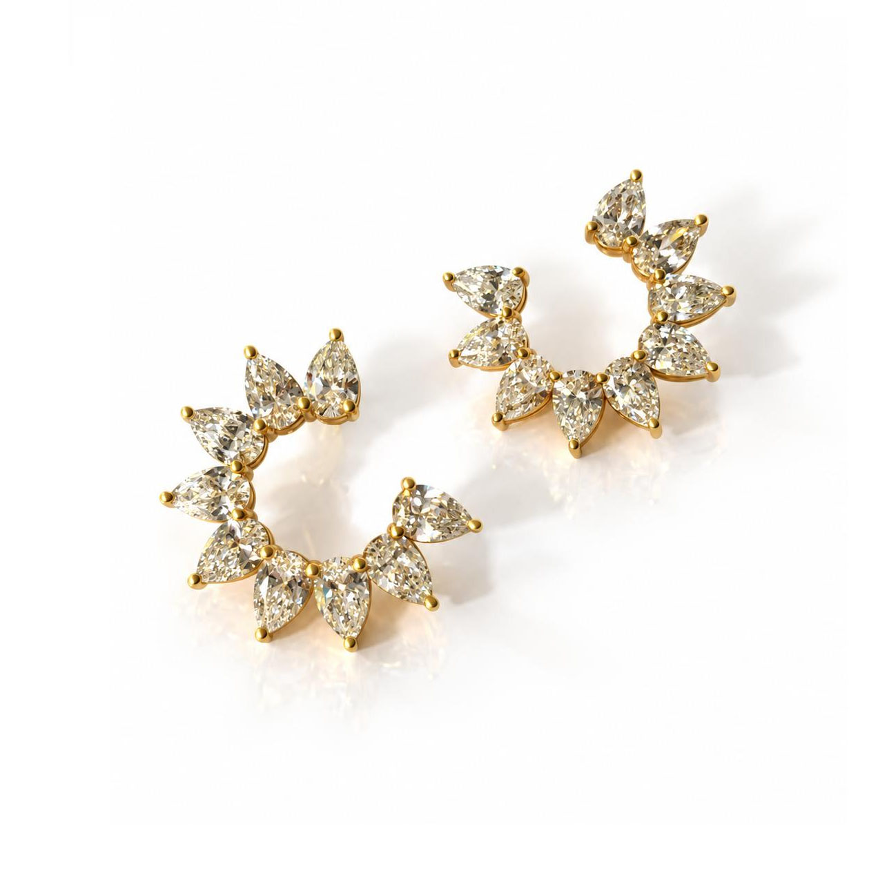 Fancy Pear Eco Diamonds Earrings