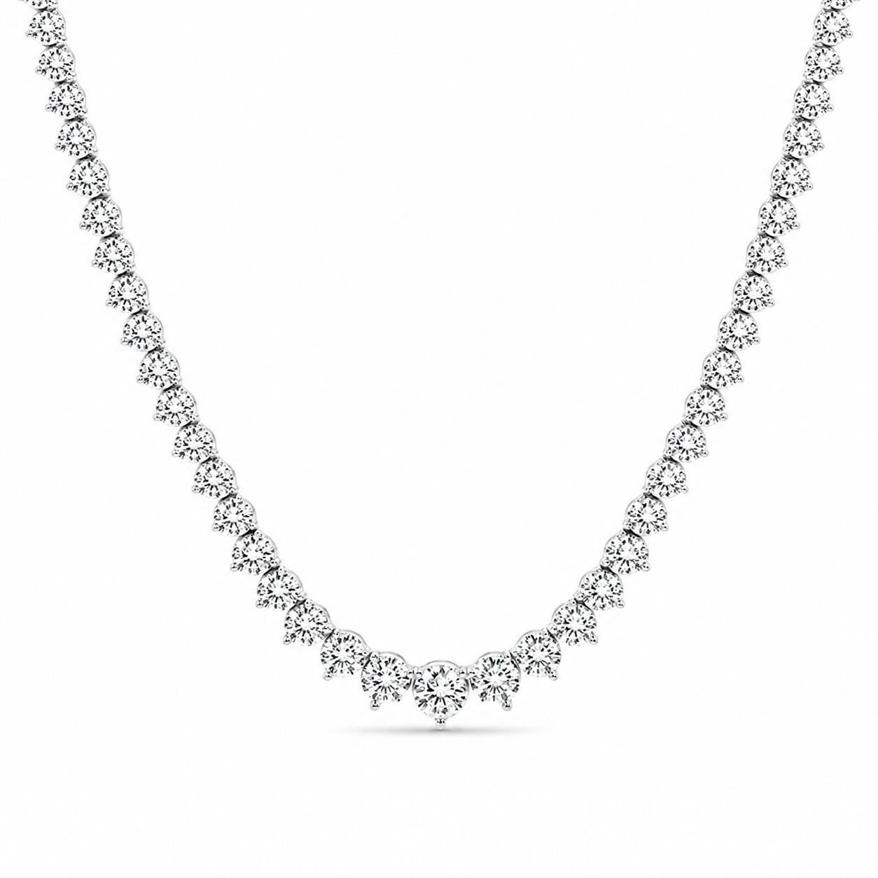 20 carats Riviera Eco Diamonds Graduated Tennis Necklace