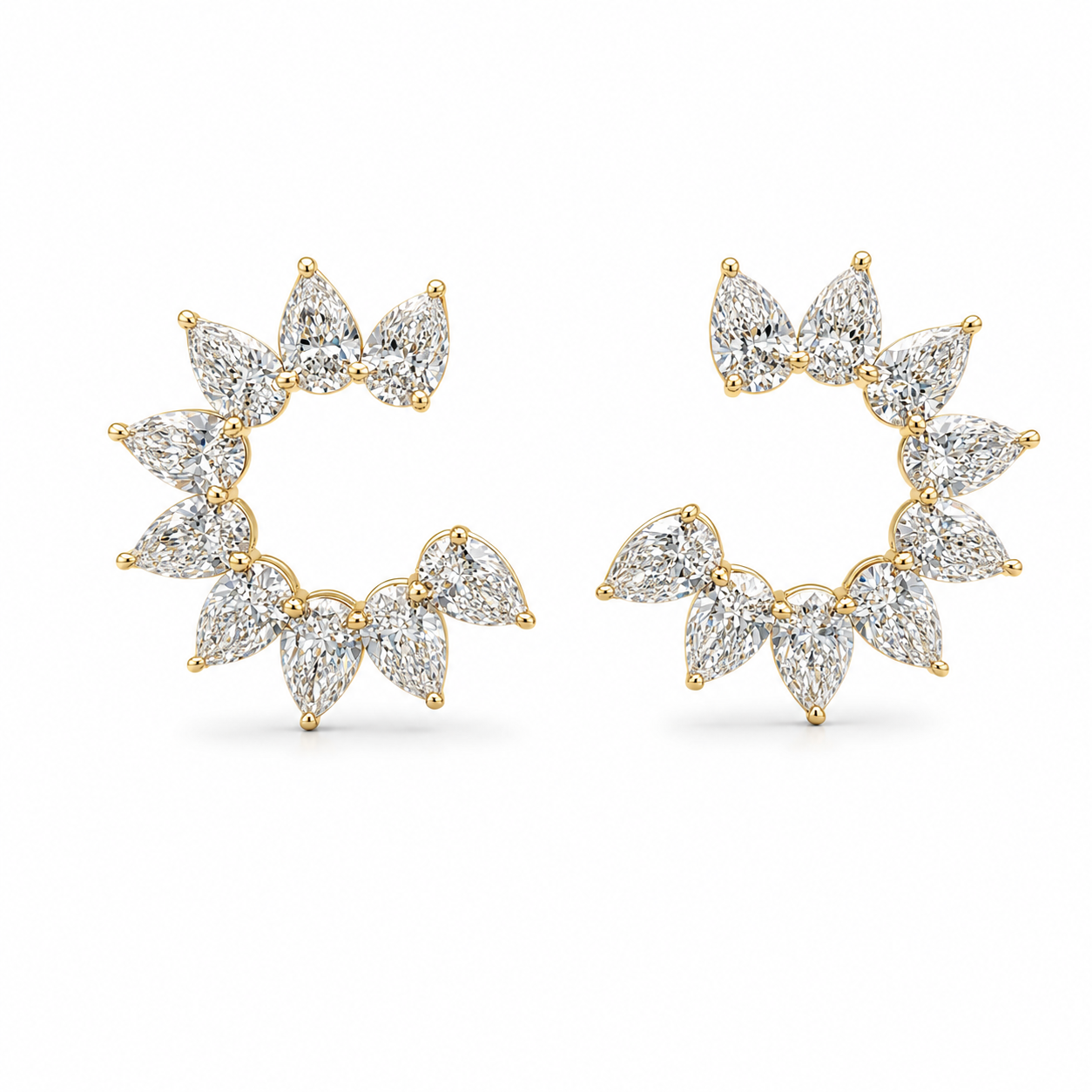 Fancy Pear Eco Diamonds Earrings