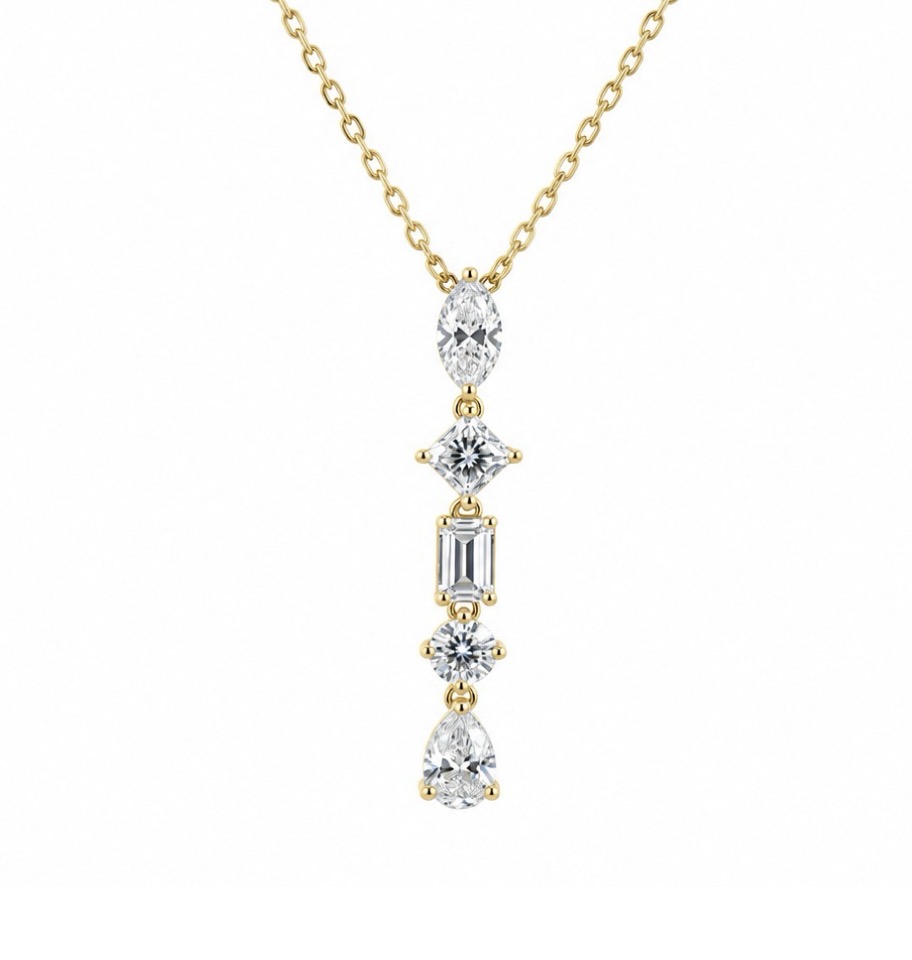Orleans Diamond Drop Pendant Necklace