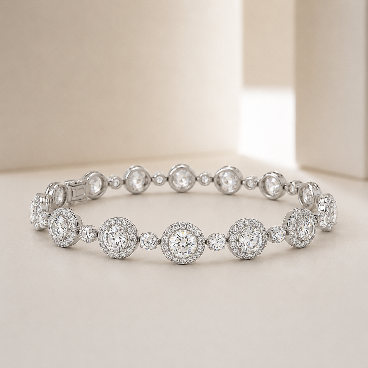 Fancy Round Eco Diamonds Bracelet