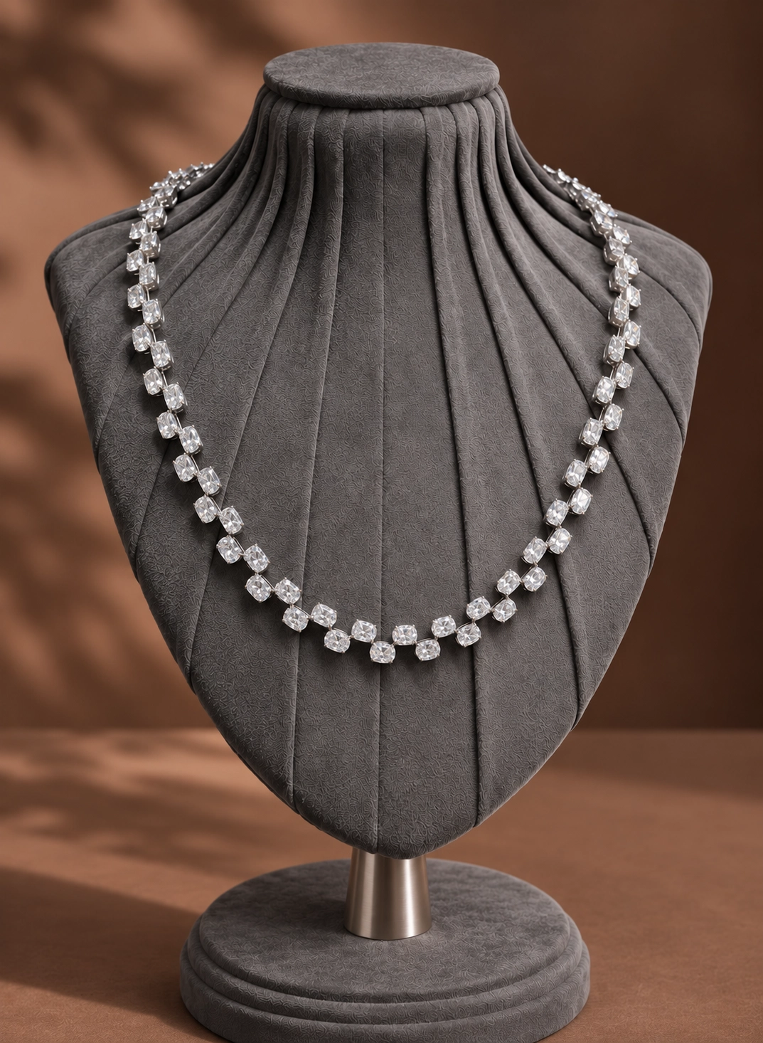 Veronica Oval Cut Eco Diamonds Tennis Necklace