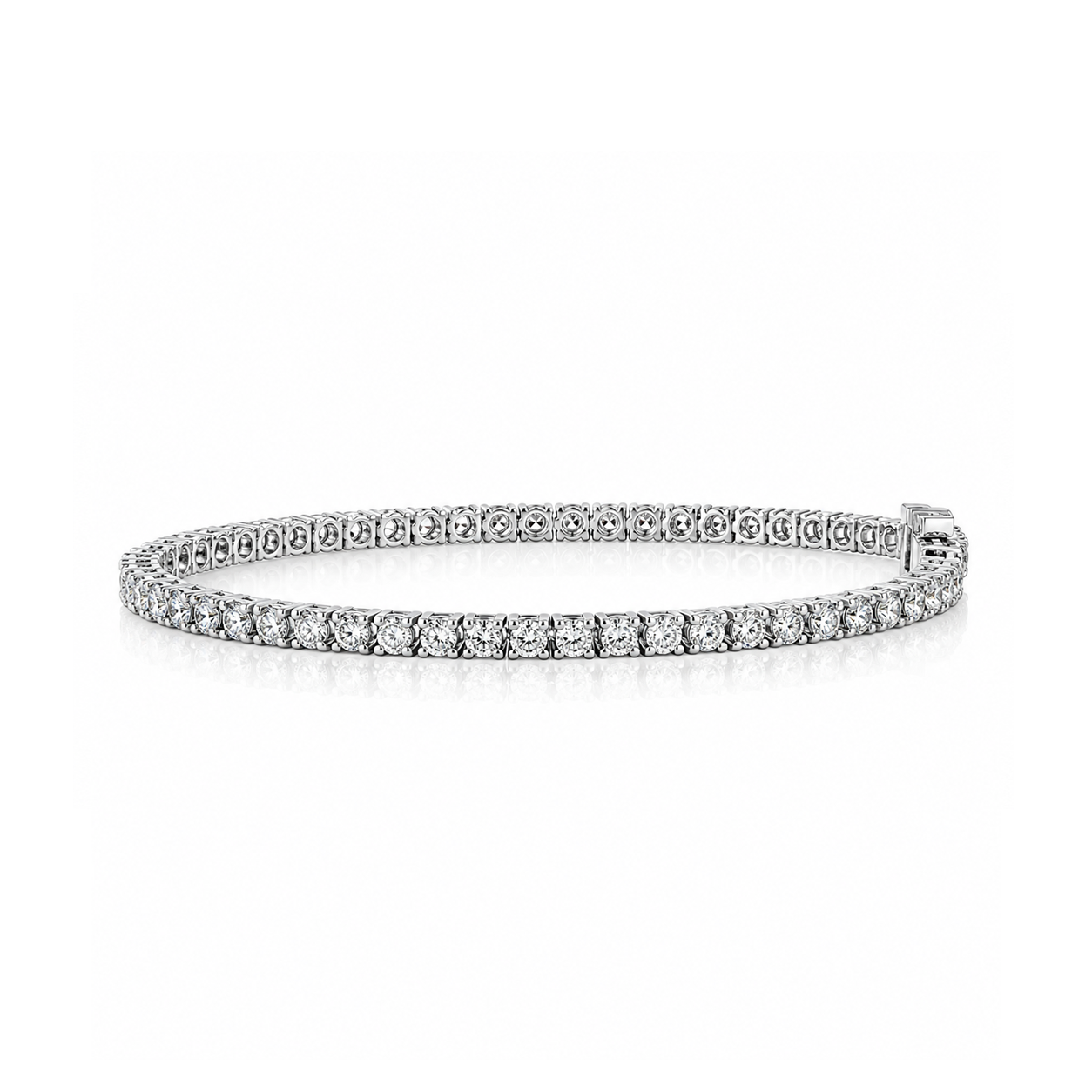 Classic Straight Line Eco Diamonds Tennis Bracelet 10 carats
