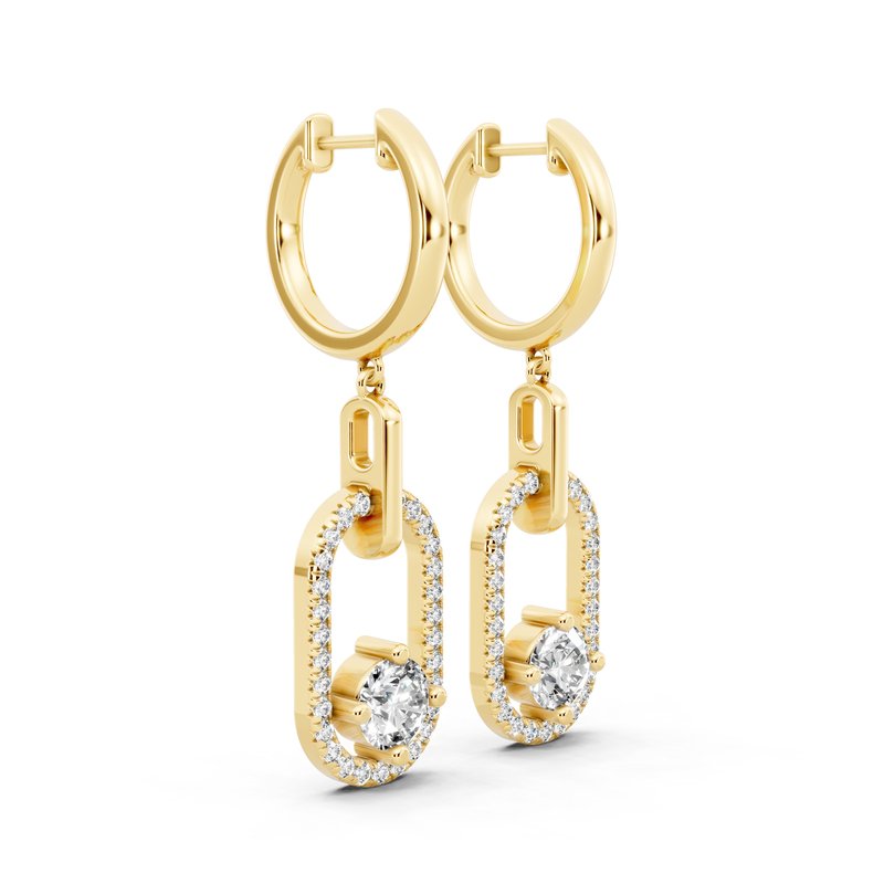 Diamond Link Eco Diamonds Drop Earrings