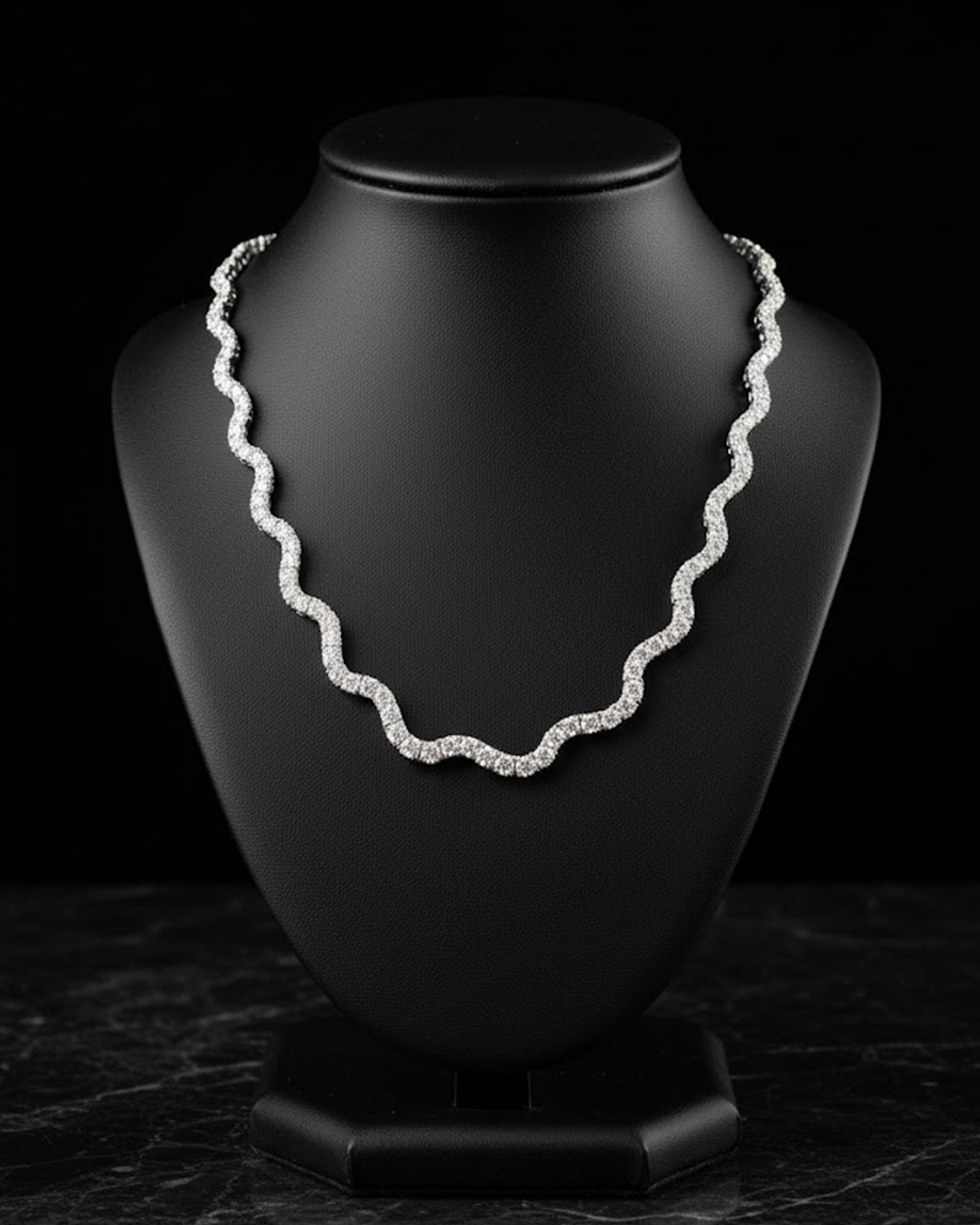 Waves Eco Diamonds Tennis Necklace
