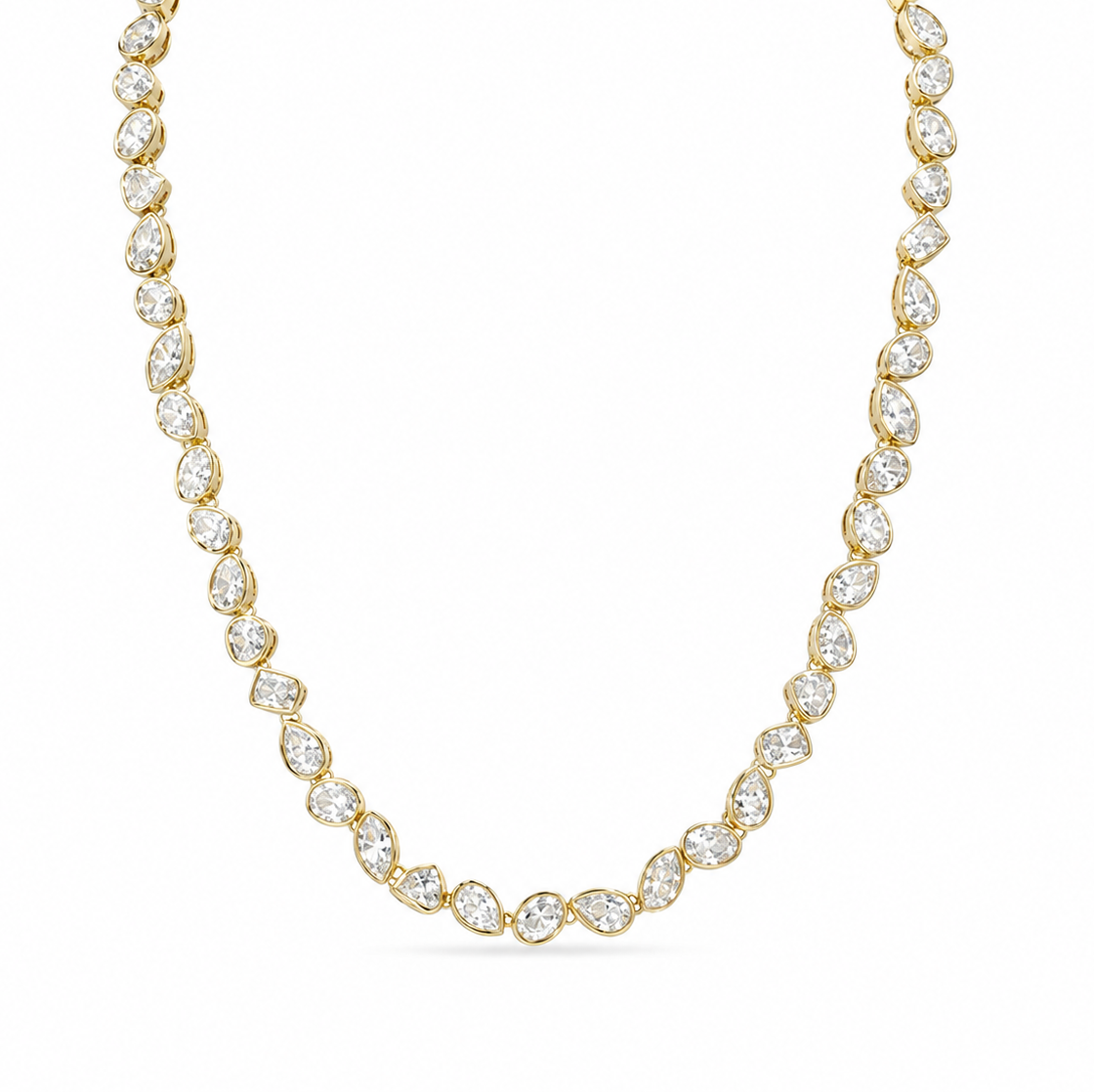 Tessera Multi Shape Eco Diamonds Bezel Tennis Necklace