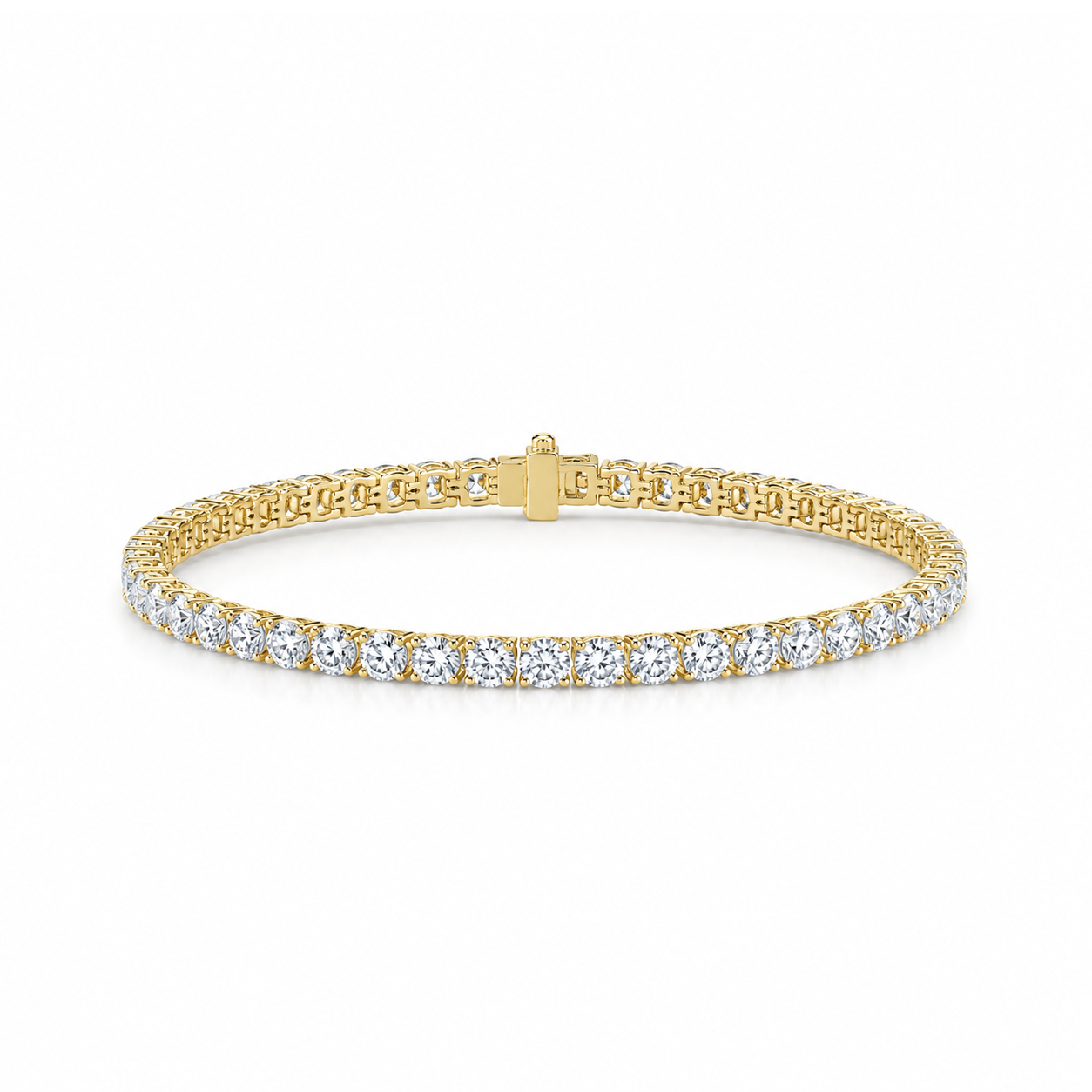 Classic Eco Diamonds Tennis Bracelet YELLOW GOLD 7 Carats