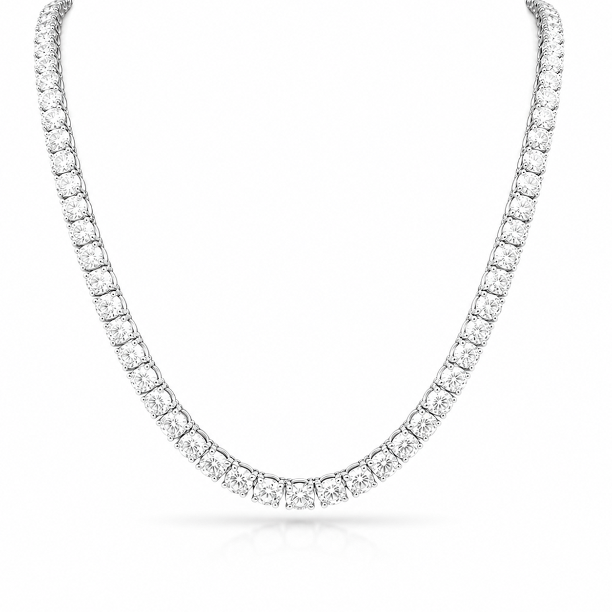 Straight Line Eco Diamonds Tennis Necklace 25 carats