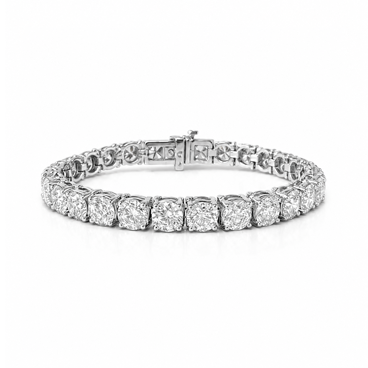 Grand Slam Round Eco Diamonds Tennis Bracelet 28 carats