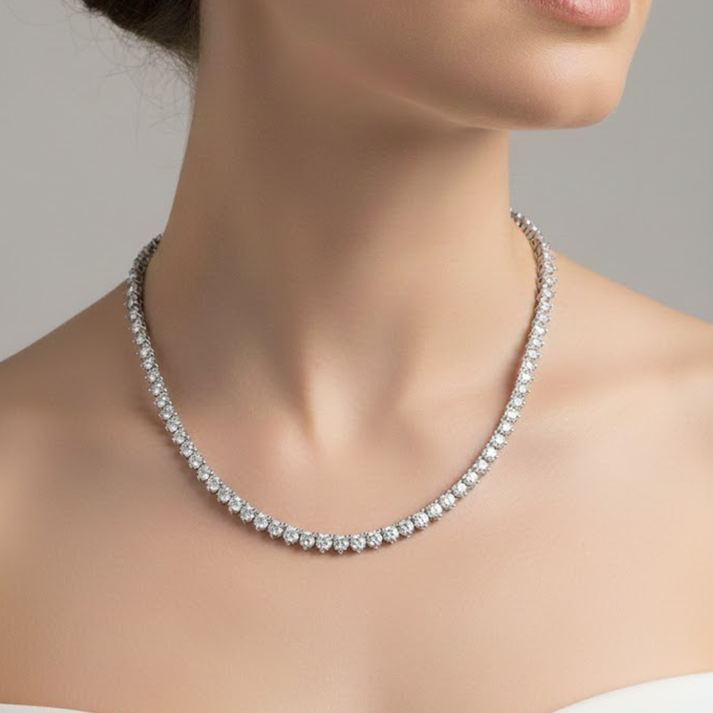 Classic Eco Diamonds Tennis Necklace 19 Carats