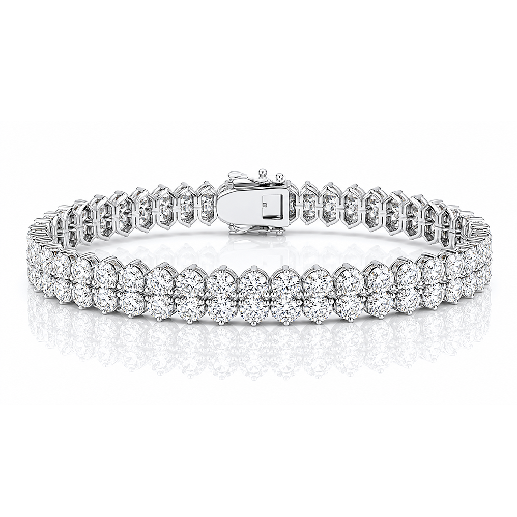 Double Row Eco Diamonds Tennis Bracelet