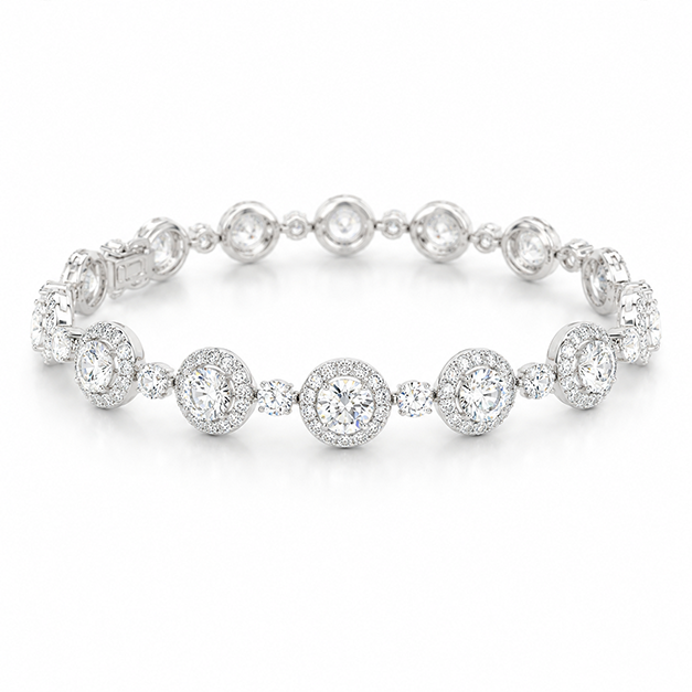 Fancy Round Eco Diamonds Bracelet