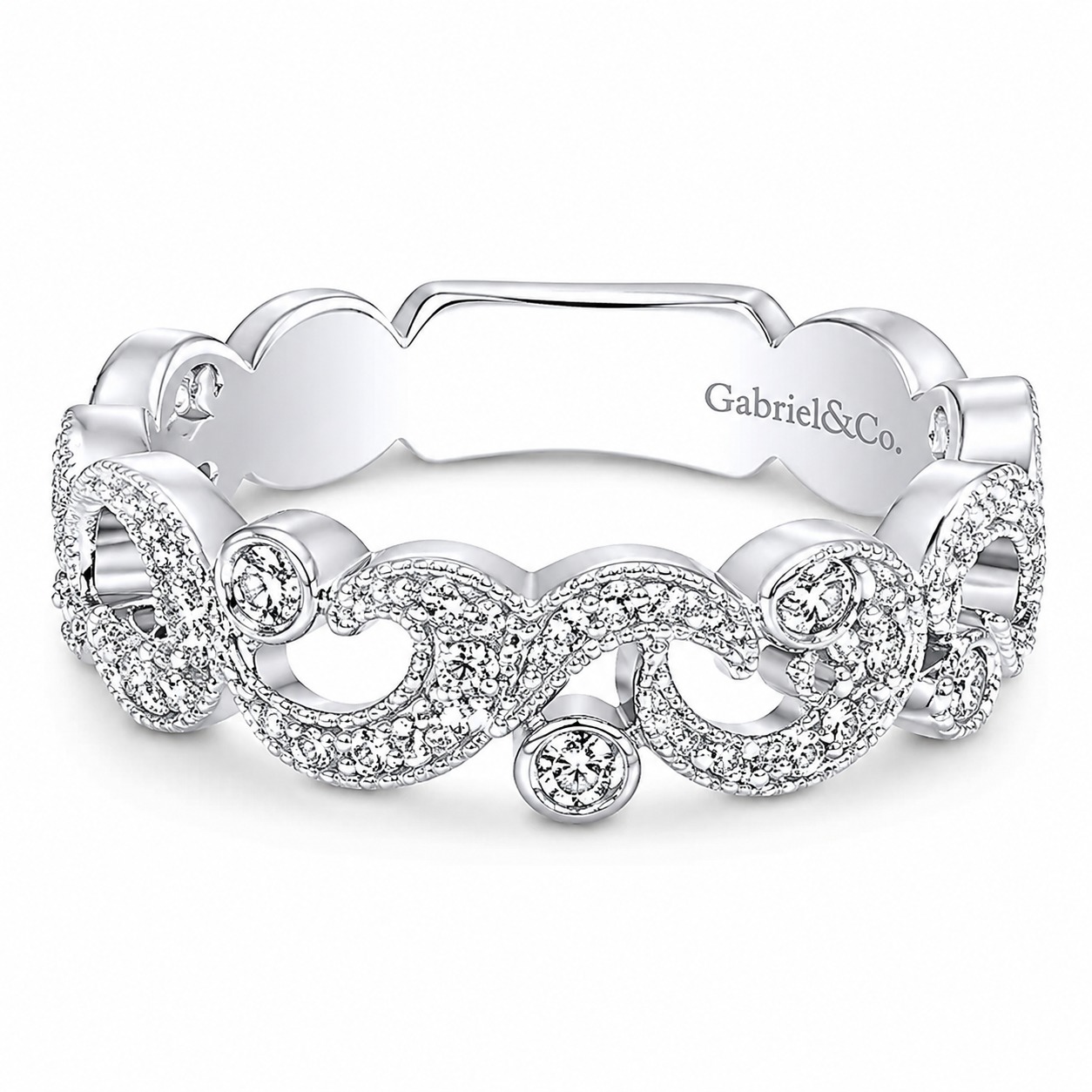 Pave Filigree Diamond Band
