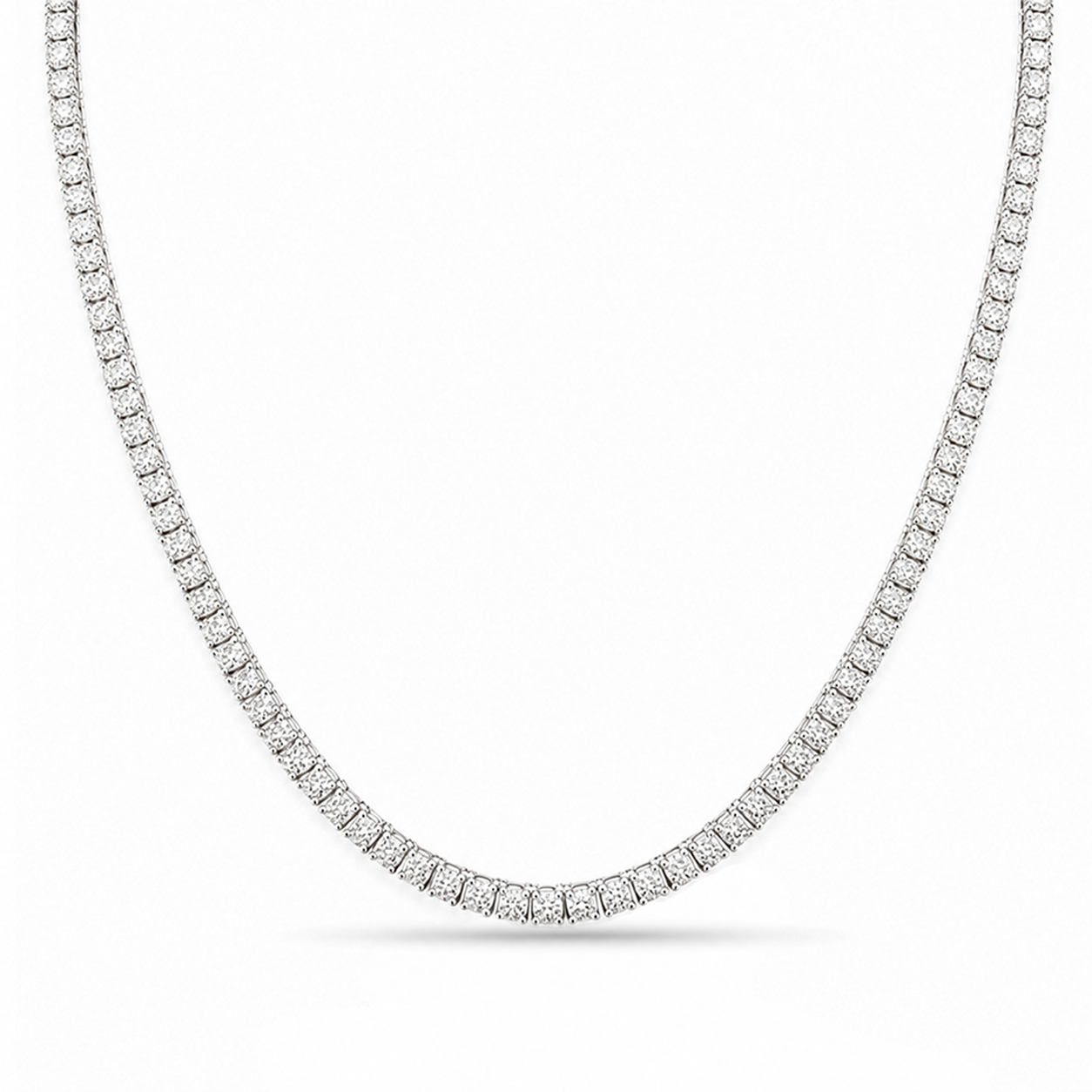 Straight Line Eco Diamonds Tennis Necklace 10 carats