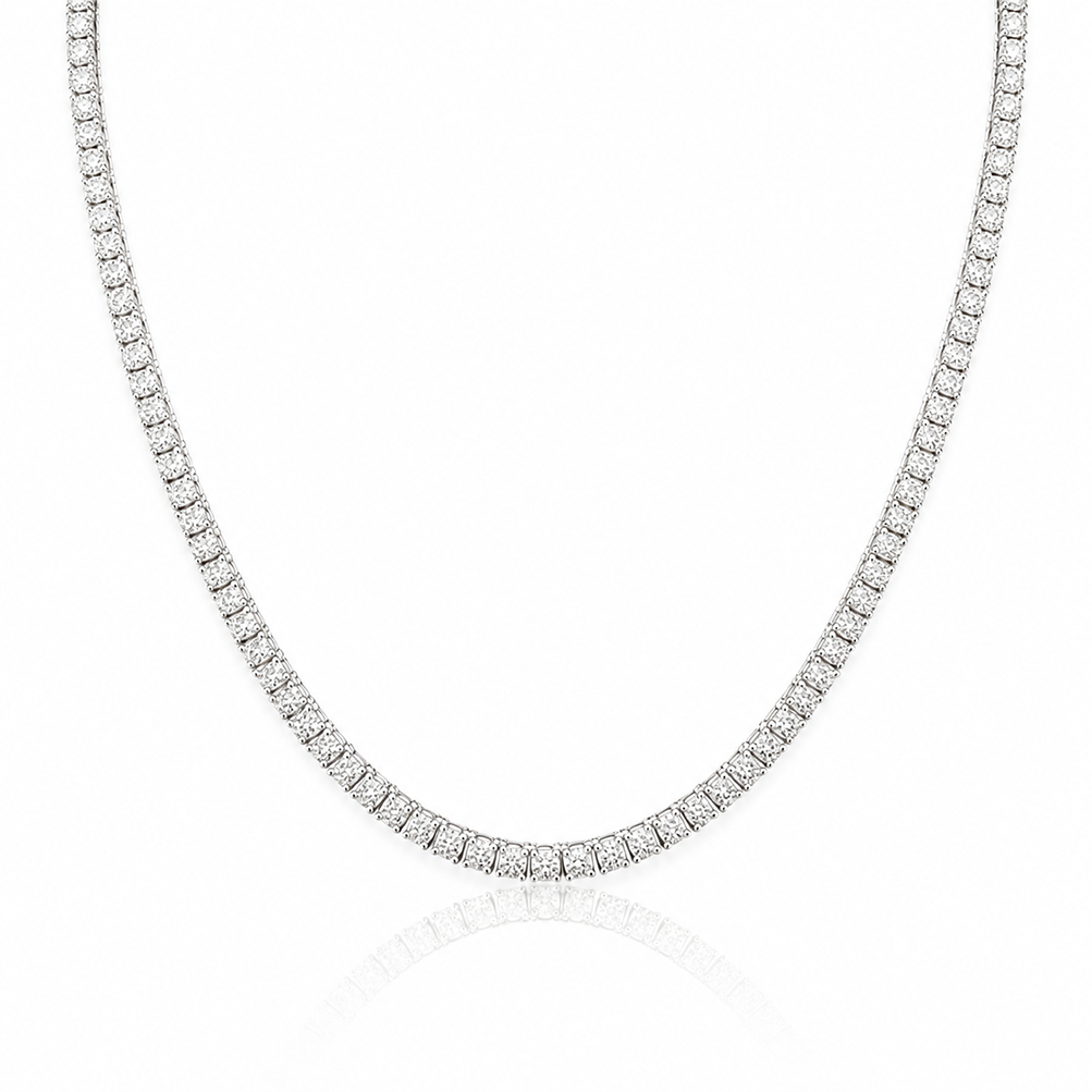 Straight Line Eco Diamonds Tennis Necklace 7 carats