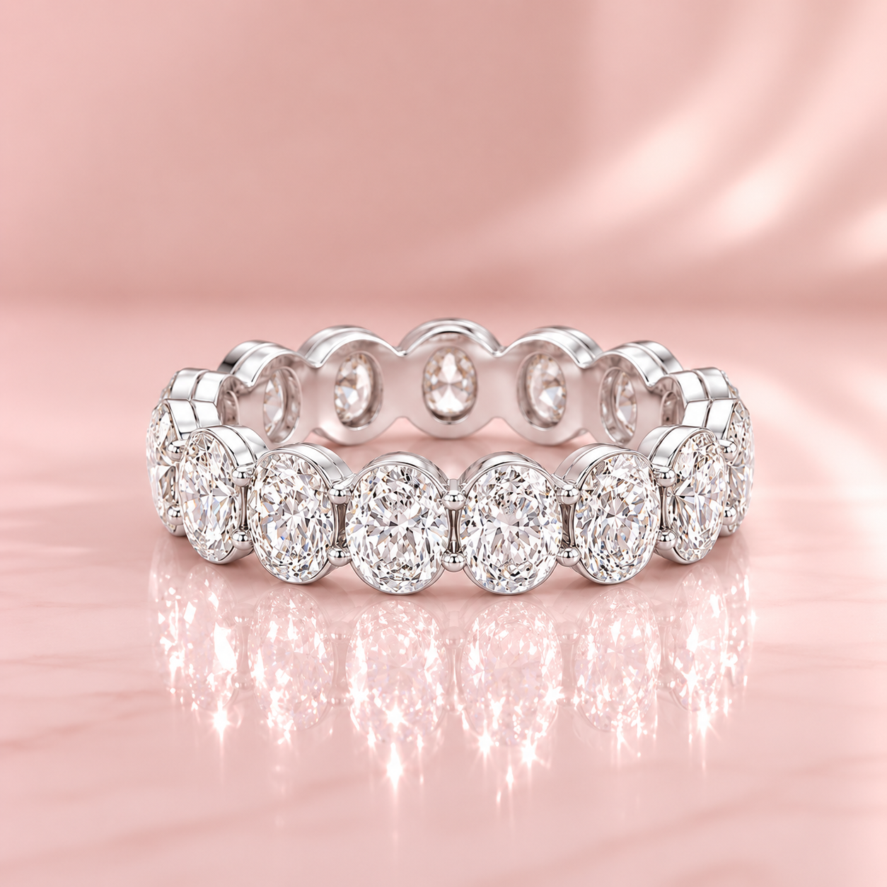 Signature Oval Eco Diamonds Eternity Ring