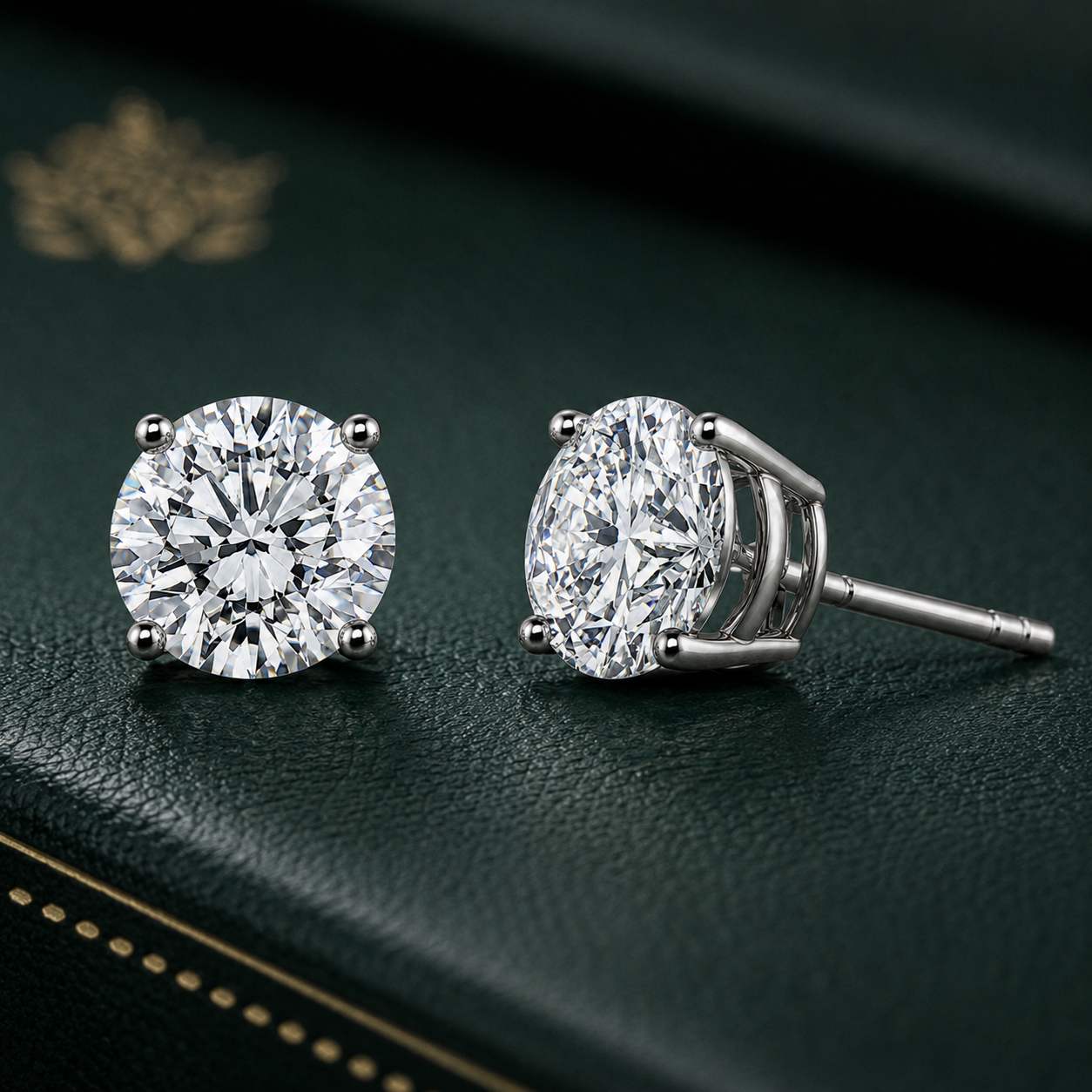 Solitaire Push Back Mined Diamond Studs