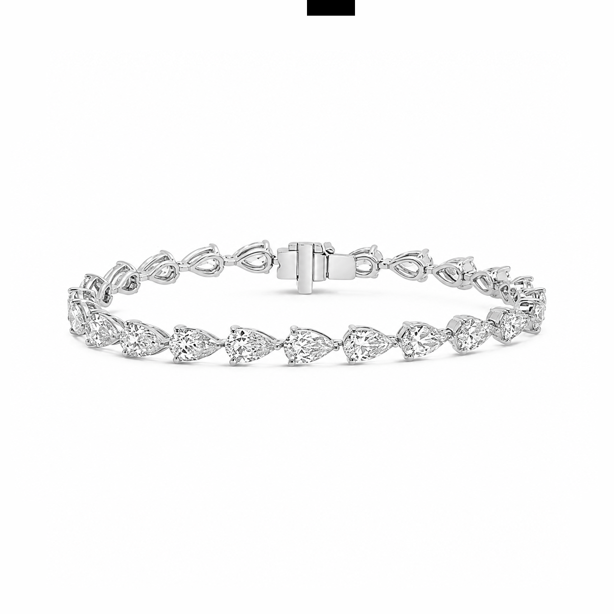 East West Pear Shaped Eco Diamonds Tennis Bracelet