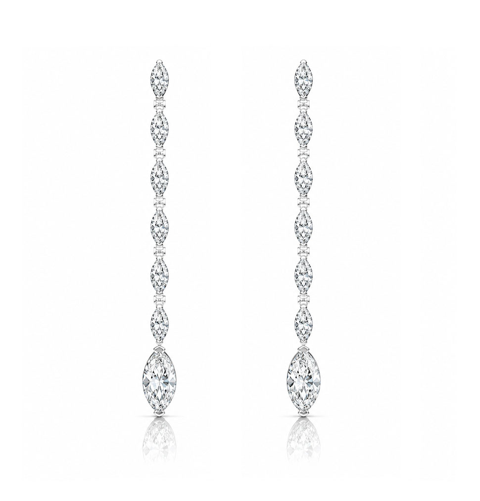 Marquise Eco Diamond Drop Earrings