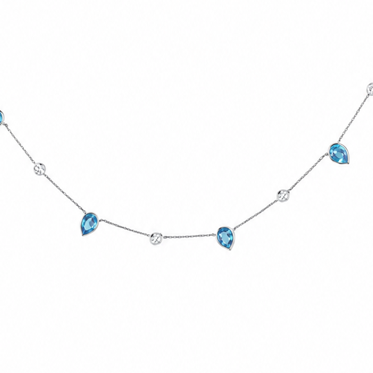 Something Blue, Something Diamond Necklace
